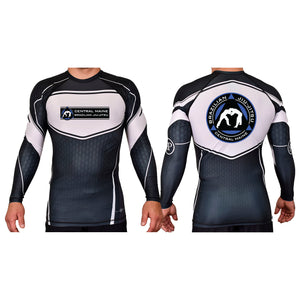 Central Maine Brazilian Jiu Jitsu Academy Rash Guards Black/White #8150 A