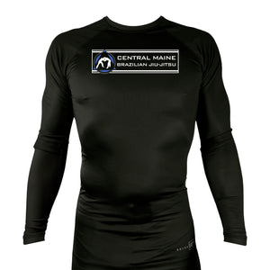 Central Maine Brazilian Jiu Jitsu All Black Custom Rash Guards Long Sleeves #8150 A