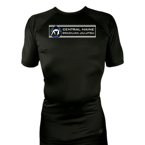 Central Maine Brazilian Jiu Jitsu All Black Custom Rash Guards Short Sleeves #8150 A