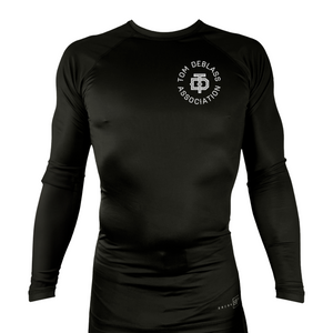 Leverage Brazilian Jiu-Jitsu All Black Custom Rash Guards Long Sleeves #8151 C