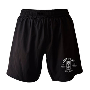 Leverage Brazilian Jiu-Jitsu All Black Custom Shorts 2.0 #8151 C