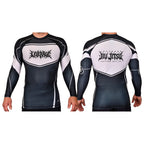 Leverage Brazilian Jiu-Jitsu Academy Rash Guards Black/White #8151 G (DEATH METAL)