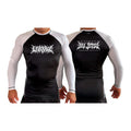 Leverage Brazilian Jiu-Jitsu All Black Ranked Long Sleeve Rash Guards #8151 G (DEATH METAL)