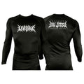 Leverage Brazilian Jiu-Jitsu All Black Rash Guards Long Sleeves #8151 G (DEATH METAL)