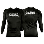 Leverage Brazilian Jiu-Jitsu All Black Rash Guards Long Sleeves #8151 G (DEATH METAL)