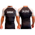 Leverage Brazilian Jiu-Jitsu All Black Ranked Short Sleeve Rash Guards #8151 G (DEATH METAL)
