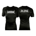 Leverage Brazilian Jiu-Jitsu All Black Rash Guards Short Sleeves #8151 G (DEATH METAL)