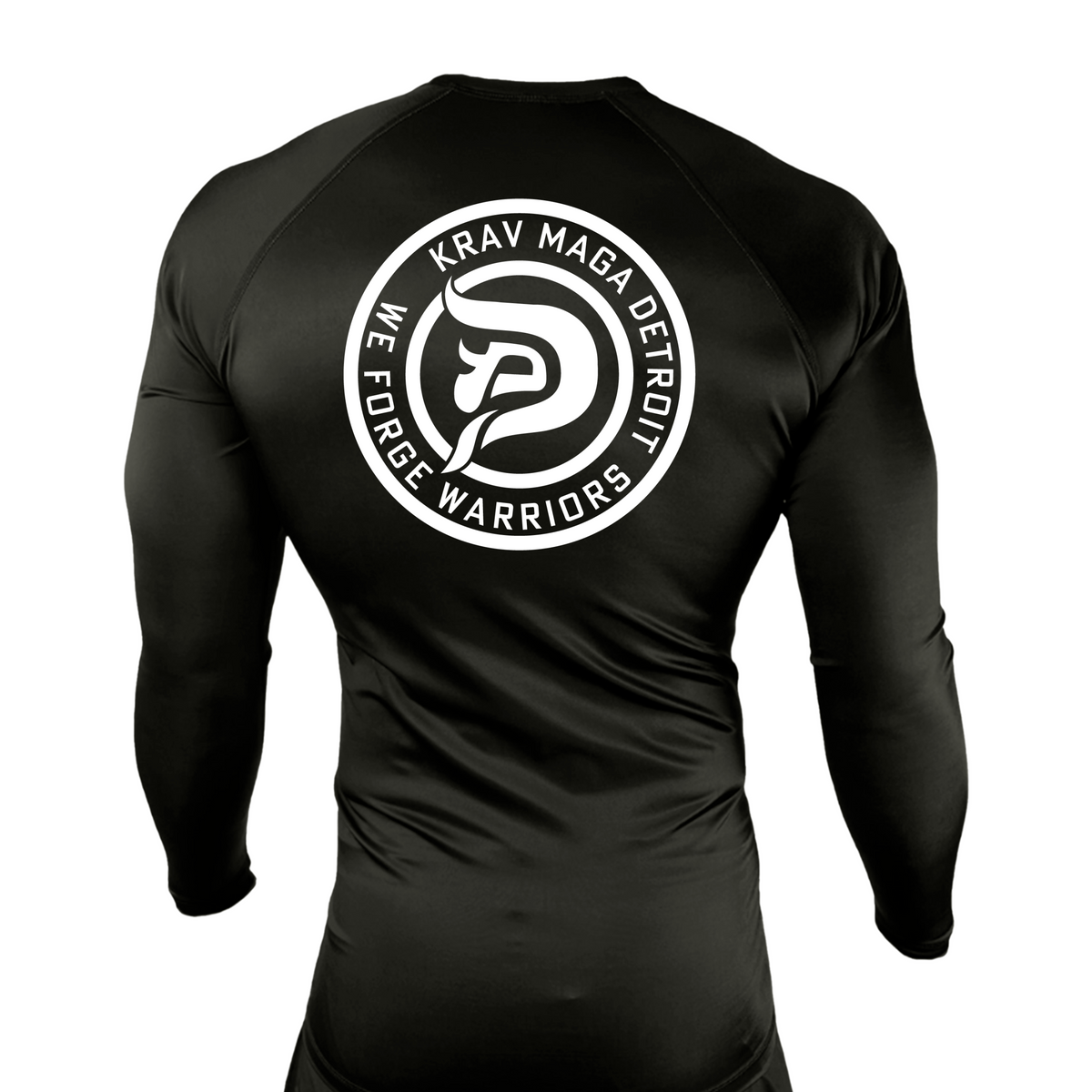 Krav Maga Detroit All Black Custom Rash Guards Long Sleeves #8152 A