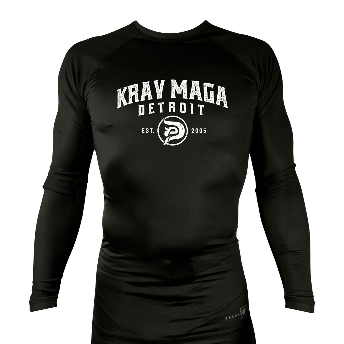 Krav Maga Detroit All Black Custom Rash Guards Long Sleeves #8152 A