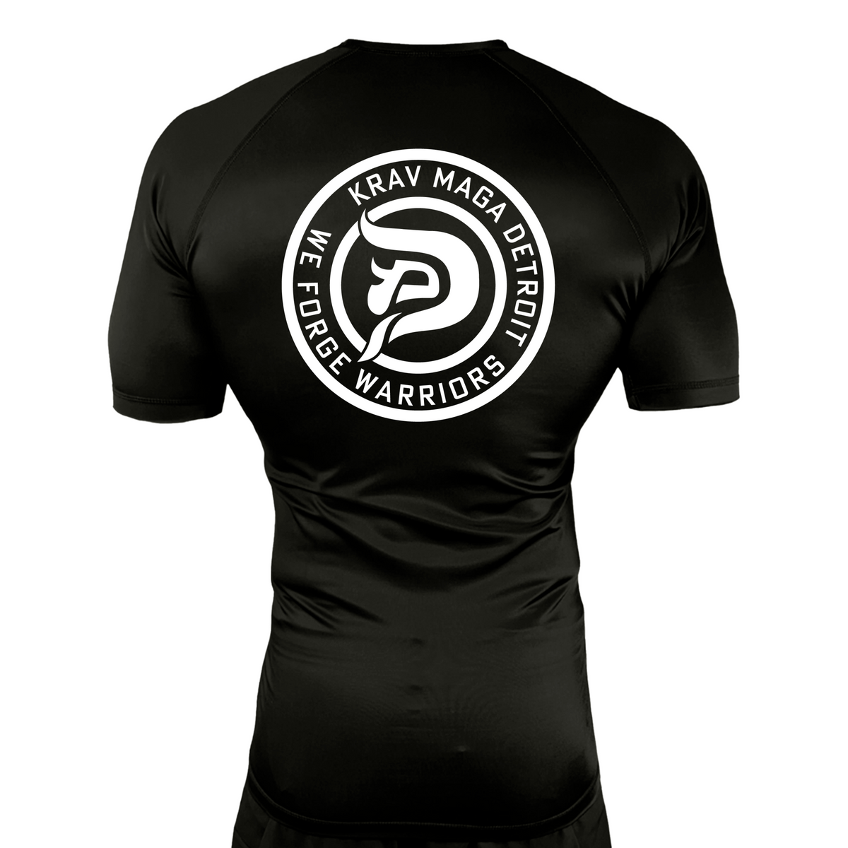 Krav Maga Detroit All Black Custom Rash Guards Short Sleeves #8152 A