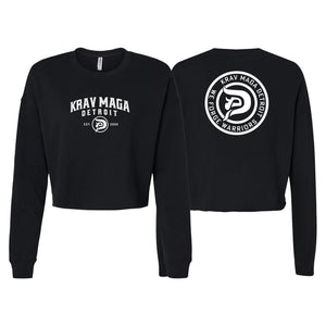 Krav Maga Detroit Women's Cropped Crewneck Sweatshirt #8152 A