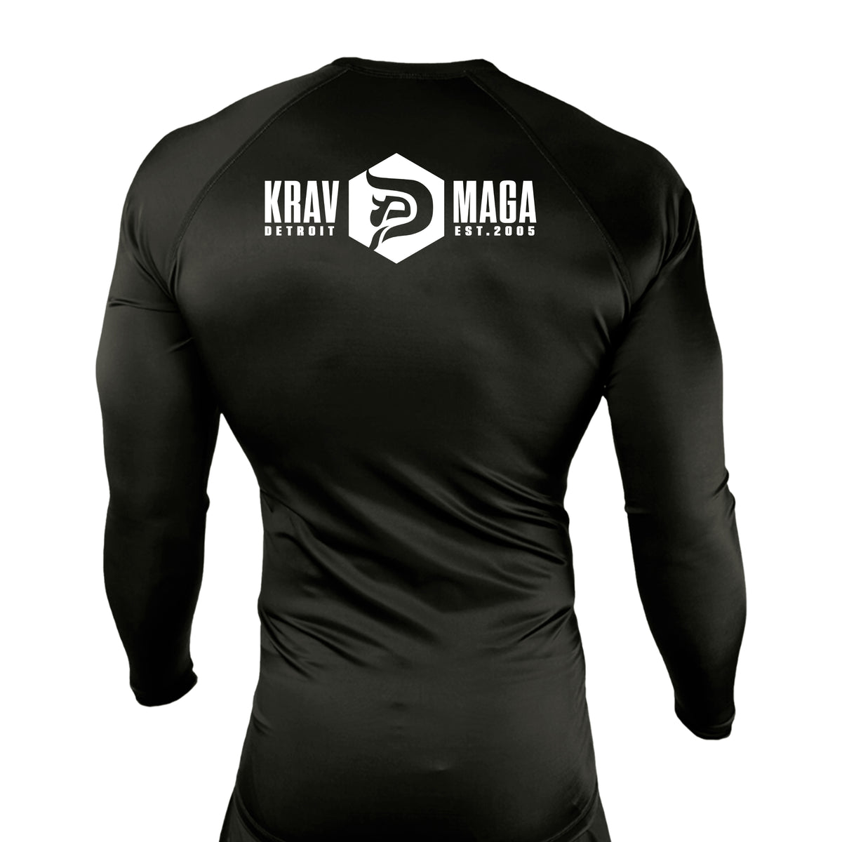 Krav Maga Detroit All Black Rash Guards Long Sleeves #8152 C