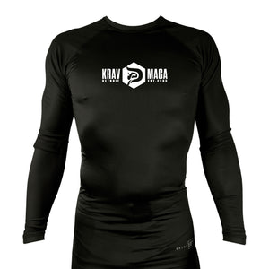 Krav Maga Detroit All Black Rash Guards Long Sleeves #8152 C