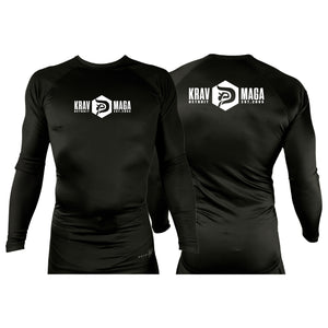Krav Maga Detroit All Black Rash Guards Long Sleeves #8152 C