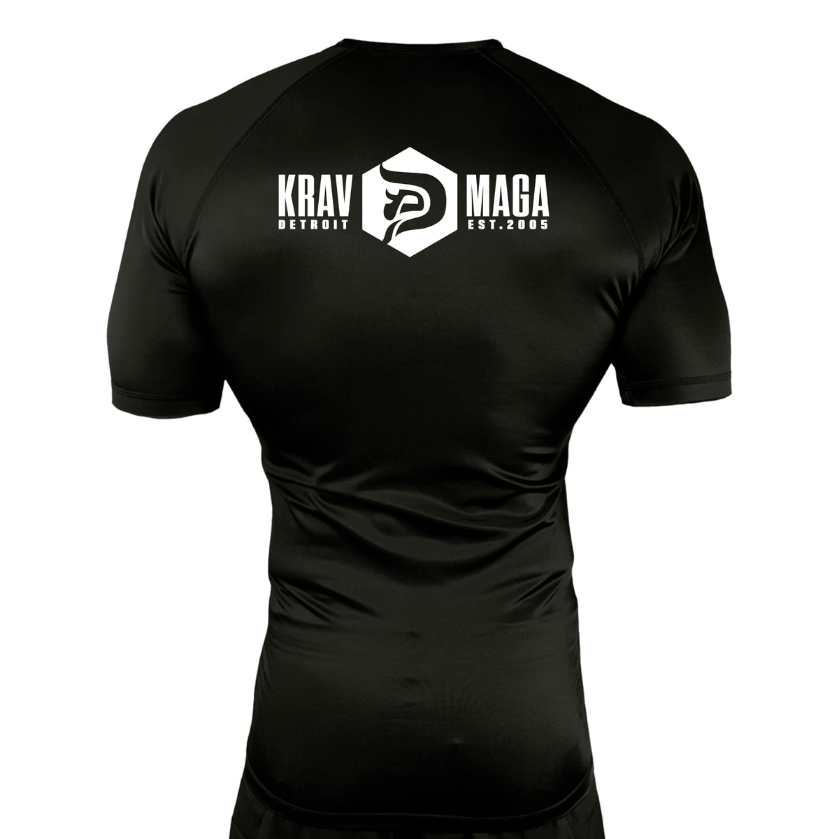 Krav Maga Detroit All Black Rash Guards Short Sleeves #8152 C