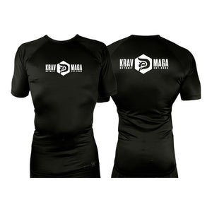 Krav Maga Detroit All Black Rash Guards Short Sleeves #8152 C