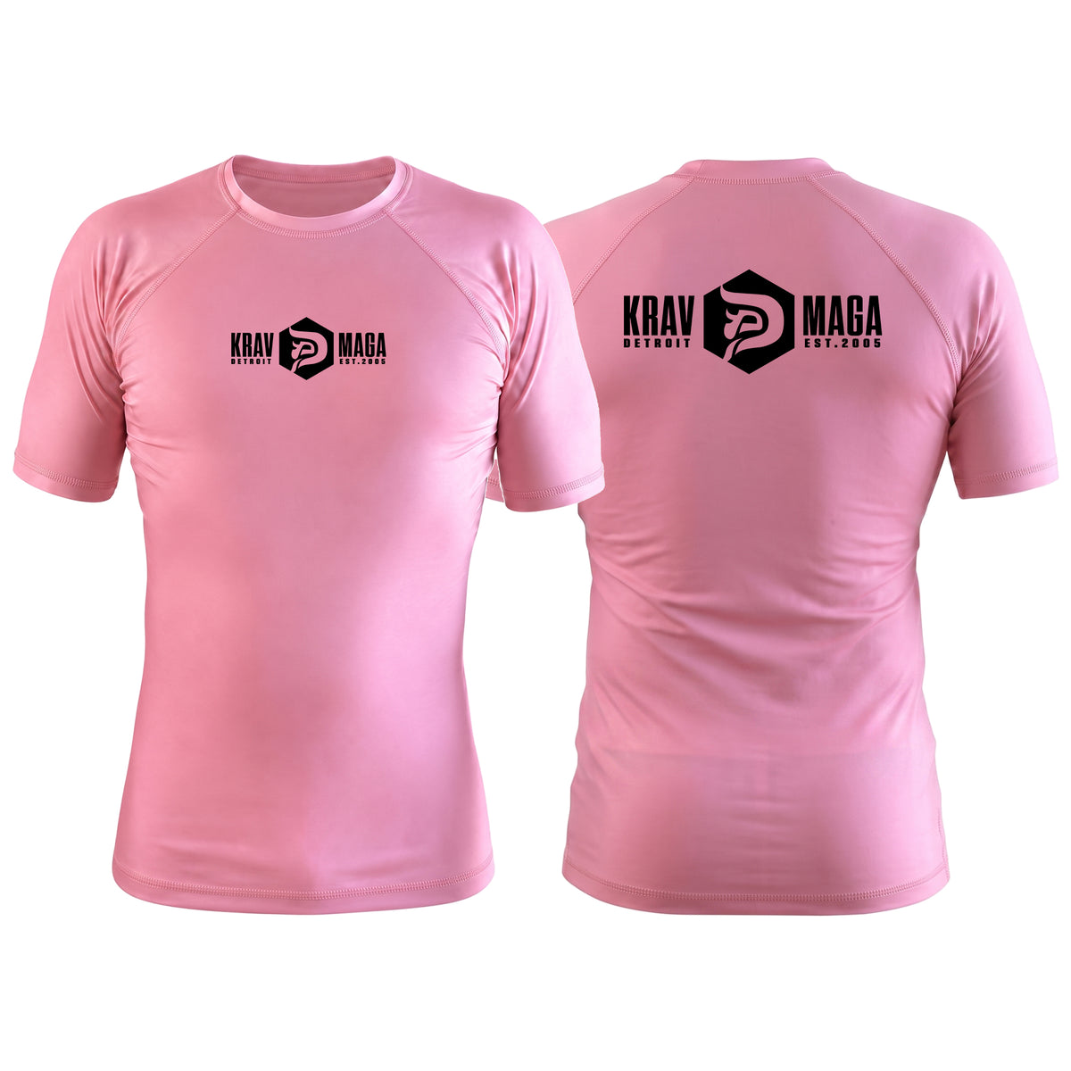 Krav Maga Detroit Pink Rash Guards Short Sleeve #8152 C