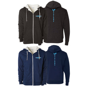 Cyclone Brazilian Jiu-Jitsu Academy Sherpa Lined Zip-Up Hoodie #8154 B