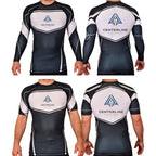 Centerline Jiu-Jitsu Academy Rash Guards Black/White #8156 A