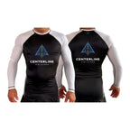 Centerline Jiu-Jitsu All Black Ranked Long Sleeve Rash Guards #8156 A