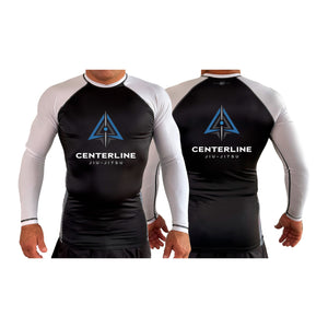 Centerline Jiu-Jitsu All Black Ranked Long Sleeve Rash Guards #8156 A