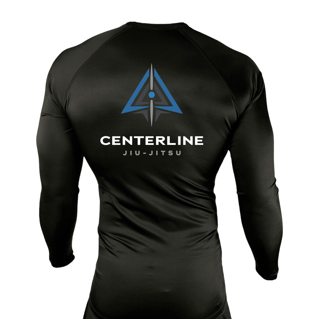 Centerline Jiu-Jitsu All Black Rash Guards Long Sleeves #8156 A