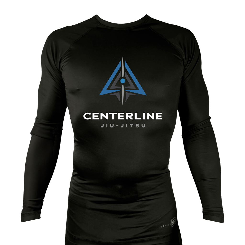 Centerline Jiu-Jitsu All Black Rash Guards Long Sleeves #8156 A