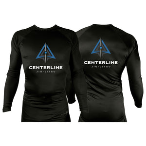Centerline Jiu-Jitsu All Black Rash Guards Long Sleeves #8156 A