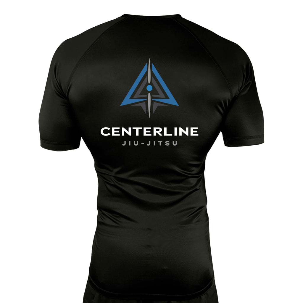Centerline Jiu-Jitsu All Black Rash Guards Short Sleeves #8156 A