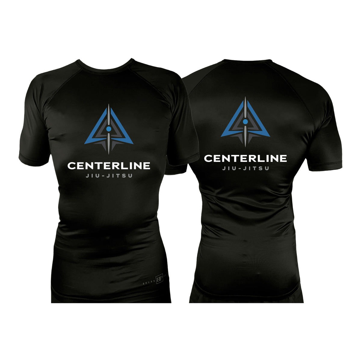 Centerline Jiu-Jitsu All Black Rash Guards Short Sleeves #8156 A