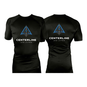 Centerline Jiu-Jitsu All Black Rash Guards Short Sleeves #8156 A