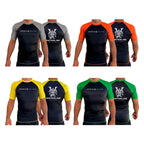 Centerline Jiu-Jitsu All Black Ranked Short Sleeve Rash Guards #8156 C