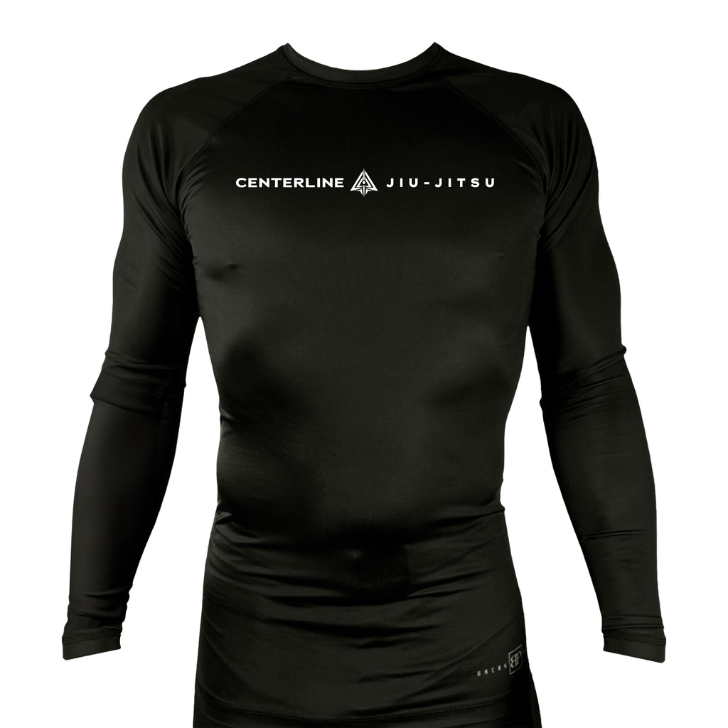 Centerline Jiu-Jitsu All Black Rash Guards Long Sleeves #8156 C