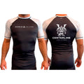 Centerline Jiu-Jitsu All Black Ranked Short Sleeve Rash Guards #8156 C