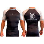 Centerline Jiu-Jitsu All Black Ranked Short Sleeve Rash Guards #8156 C