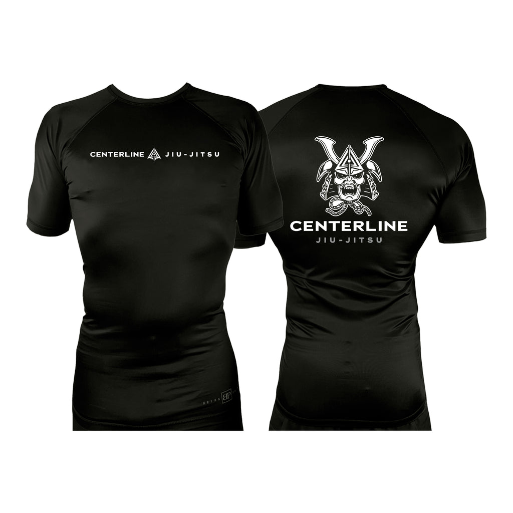 Centerline Jiu-Jitsu All Black Rash Guards Short Sleeves #8156 C