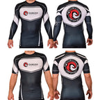 Prineville Jiu Jitsu Academy Rash Guards Black/White #8157 A