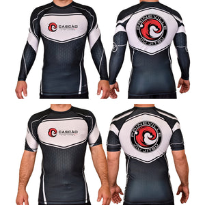 Prineville Jiu Jitsu Academy Rash Guards Black/White #8157 A