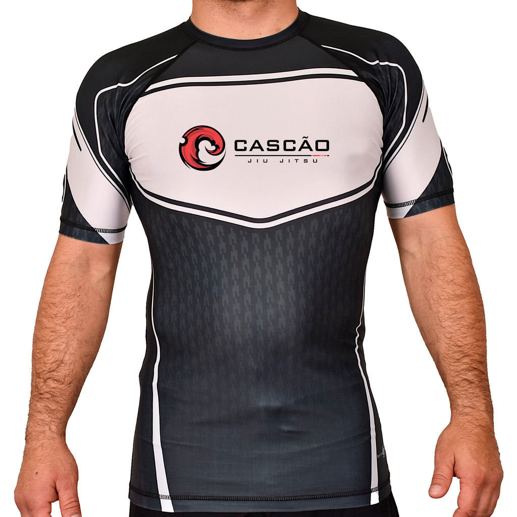 Prineville Jiu Jitsu Academy Rash Guards Black/White #8157 A
