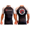 Prineville Jiu Jitsu All Black Ranked Short Sleeve Rash Guards #8157 A