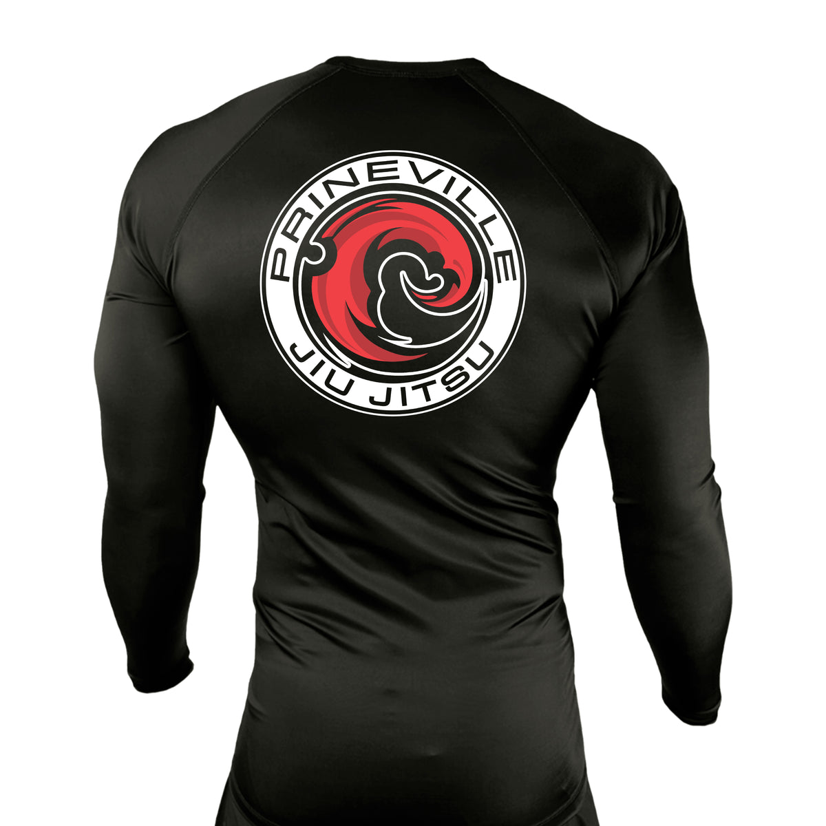 Prineville Jiu Jitsu All Black Rash Guards Long Sleeves #8157 A