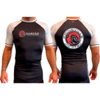 Prineville Jiu Jitsu All Black Ranked Short Sleeve Rash Guards #8157 A
