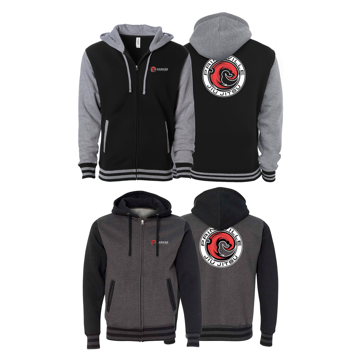 Prineville Jiu Jitsu Varsity Zip-Up Hoodies #8157 B