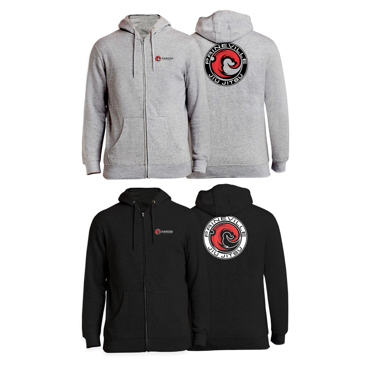 Prineville Jiu Jitsu Zip-Up Hoodies #8157 B