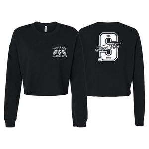Simple Man MA Women's Cropped Crewneck Sweatshirt #8158 A