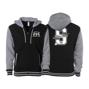 Simple Man MA Varsity Zip-Up Hoodies #8158 A