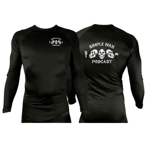 Simple Man MA All Black Rash Guards Long Sleeves #8158 B