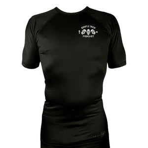 Simple Man MA All Black Rash Guards Short Sleeves #8158 B