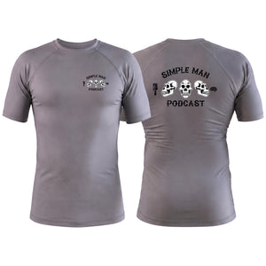 Simple Man MA Gray Rash Guards Short Sleeve #8158 B