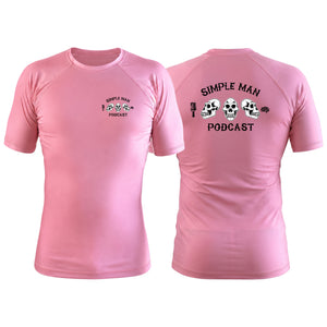 Simple Man MA Pink Rash Guards Short Sleeve #8158 B